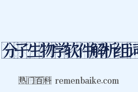 分子生物学软件解析组词是什么意思的图片